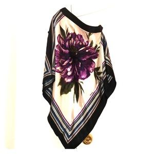 Unique Satin Feel Floral Blouse from Venezuela